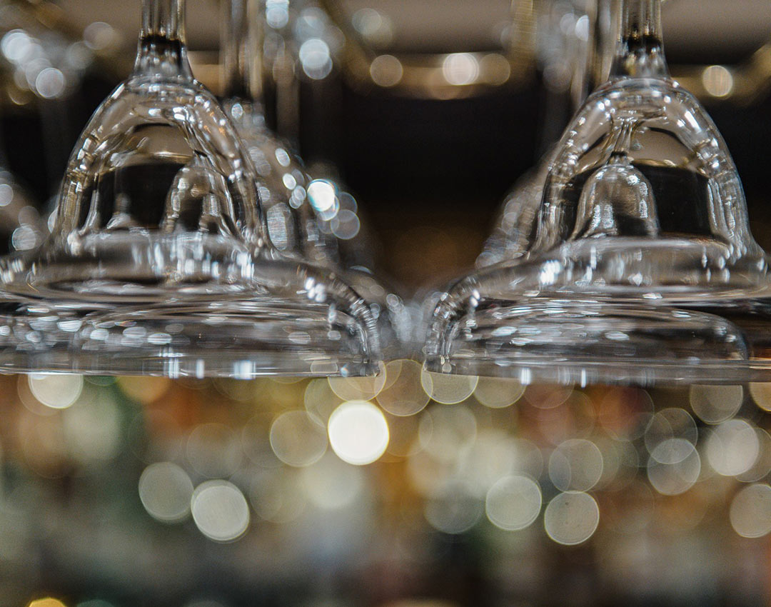 Glasses above Bar
